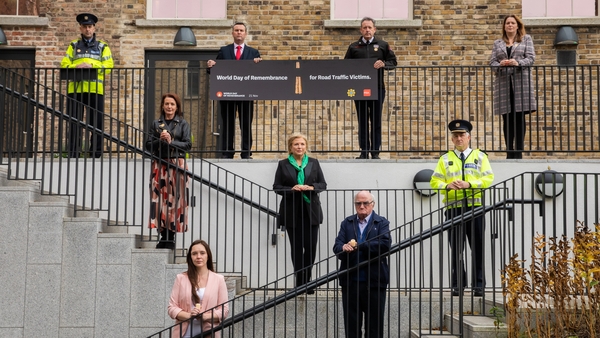 Victims of road collisions and family members, gardaí and RSA representatives mark World Day of Remembrance