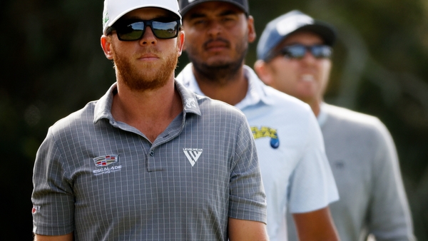 Seamus Power (back) was unable to catch eventual winner Talor Gooch (front) playing in the final group on Sunday