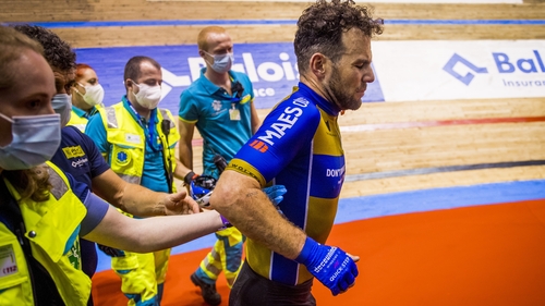 Cavendish got back to his fee but was later taken away by stretcher