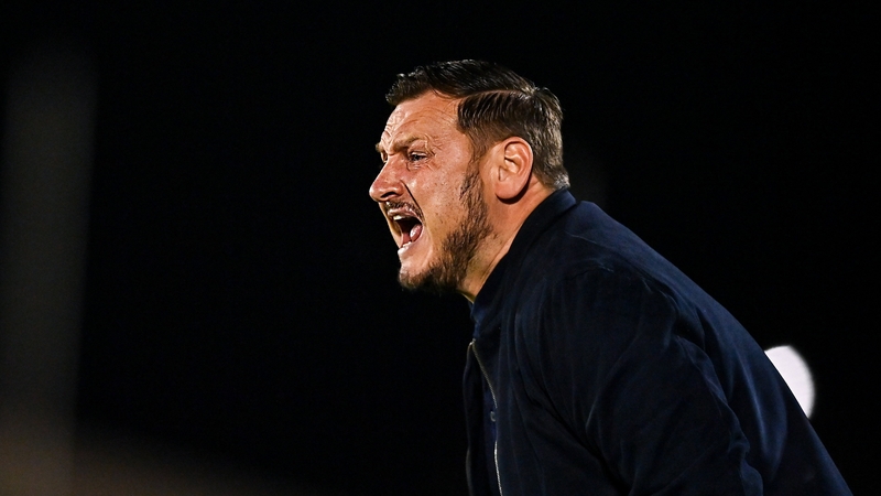 Bircham watching on as his side drew 0-0 with St Pat's on the Premier Division final day