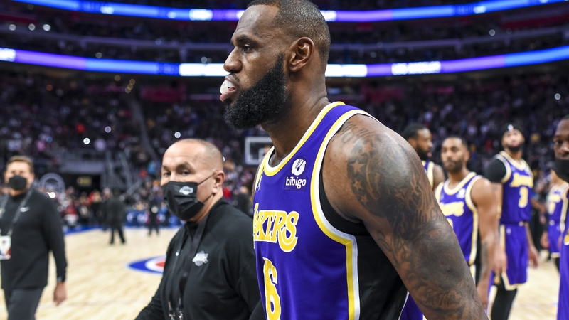 LeBron James was ejected from the game against the Detroit Pistons on Sunday