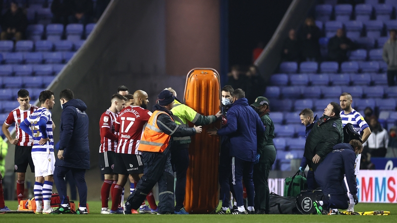 John Fleck (not pictured) receives medical treatment