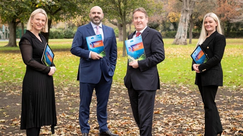 Leontia Fannin, Permanent TSB, Stephen Nolan, UN-convened Financial Centres for Sustainability, Eamonn Crowley CEO Permanent TSB, and Courtnee Kyle Permanent TSB