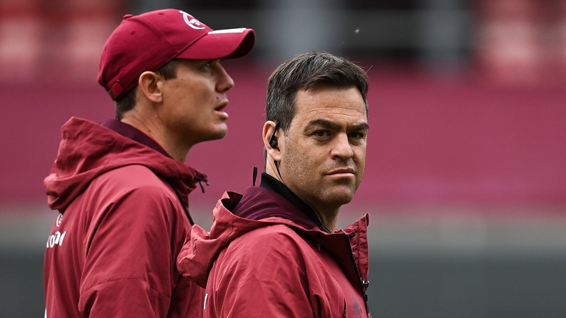 Munster head coach Johann van Graan (right) and senior coach Stephen Larkham