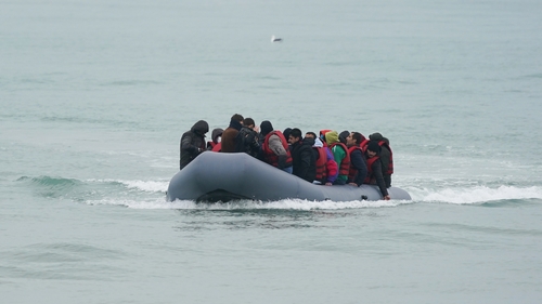 A dinghy carrying migrants towards the English coast (stock image)