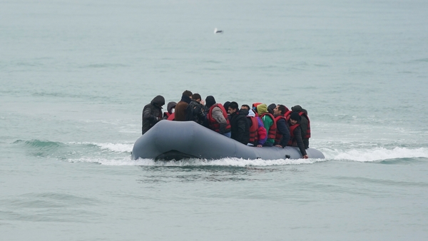 A dinghy carrying migrants towards the English coast (stock image)