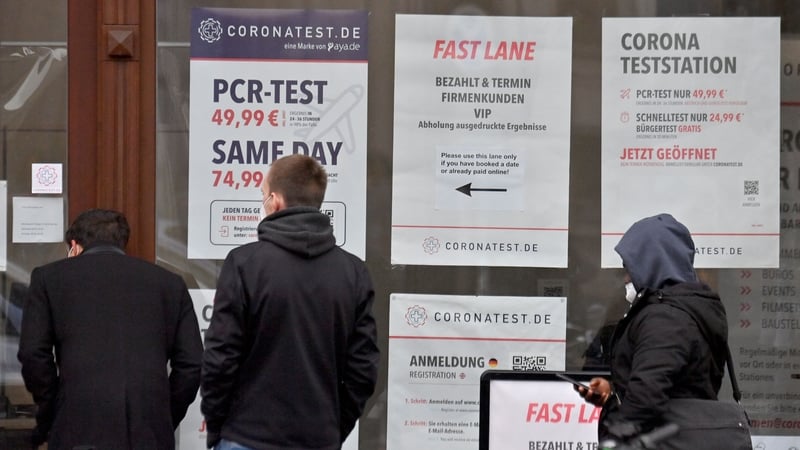 A PCR test station in Berlin, Germany (File image)