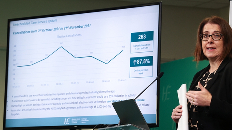 The briefing was told that there are currently up to 5,800 health workers absent from work for Covid-related reasons (Pic: Rolling News)