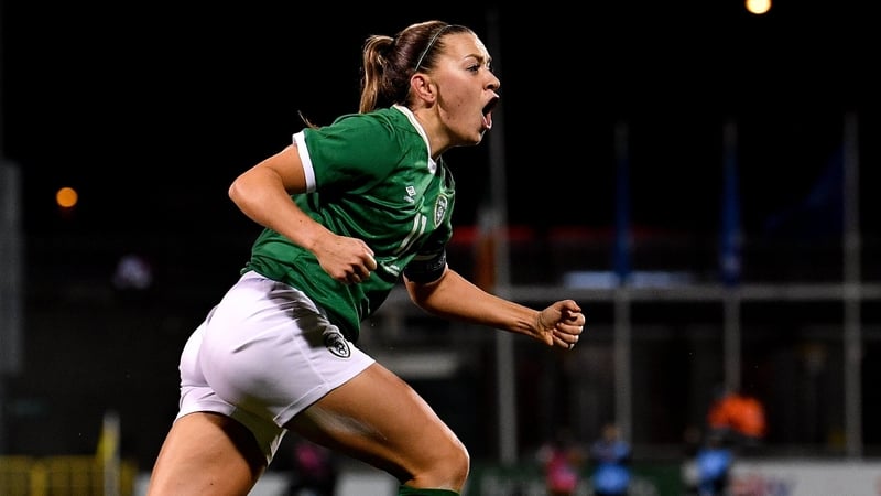 Katie McCabe celebrates her equaliser