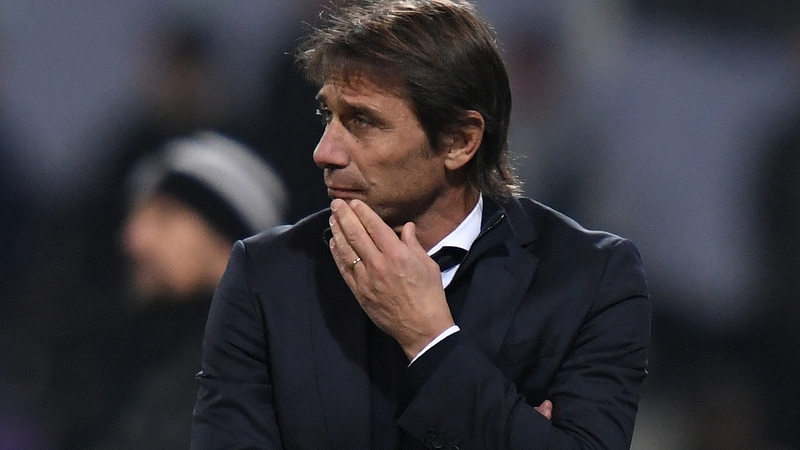 Antonio Conte cut a glum figure on the sideline in Maribor