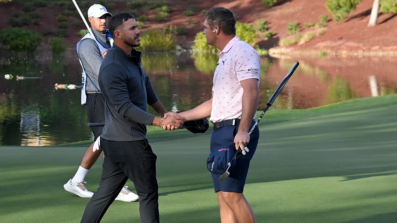 Brooks Koepka accepts Bryson DeChambeau concession at Wynn Golf Club