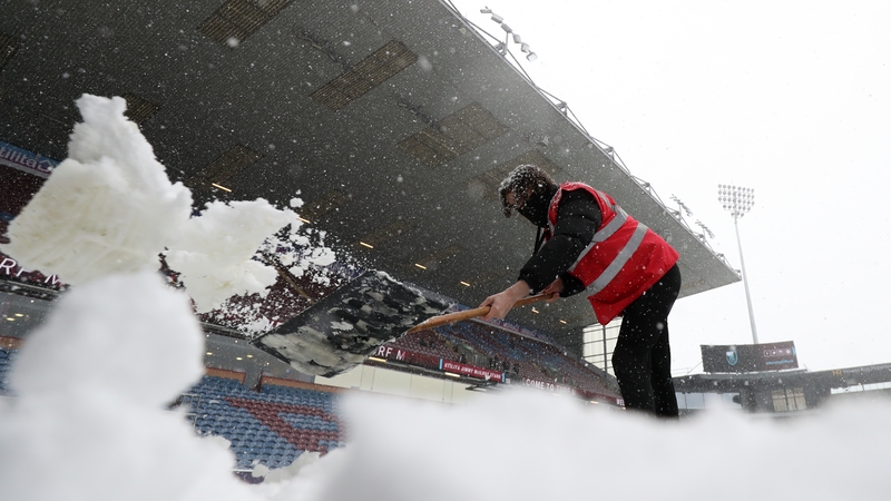 Stewards tried in vain to clear the field