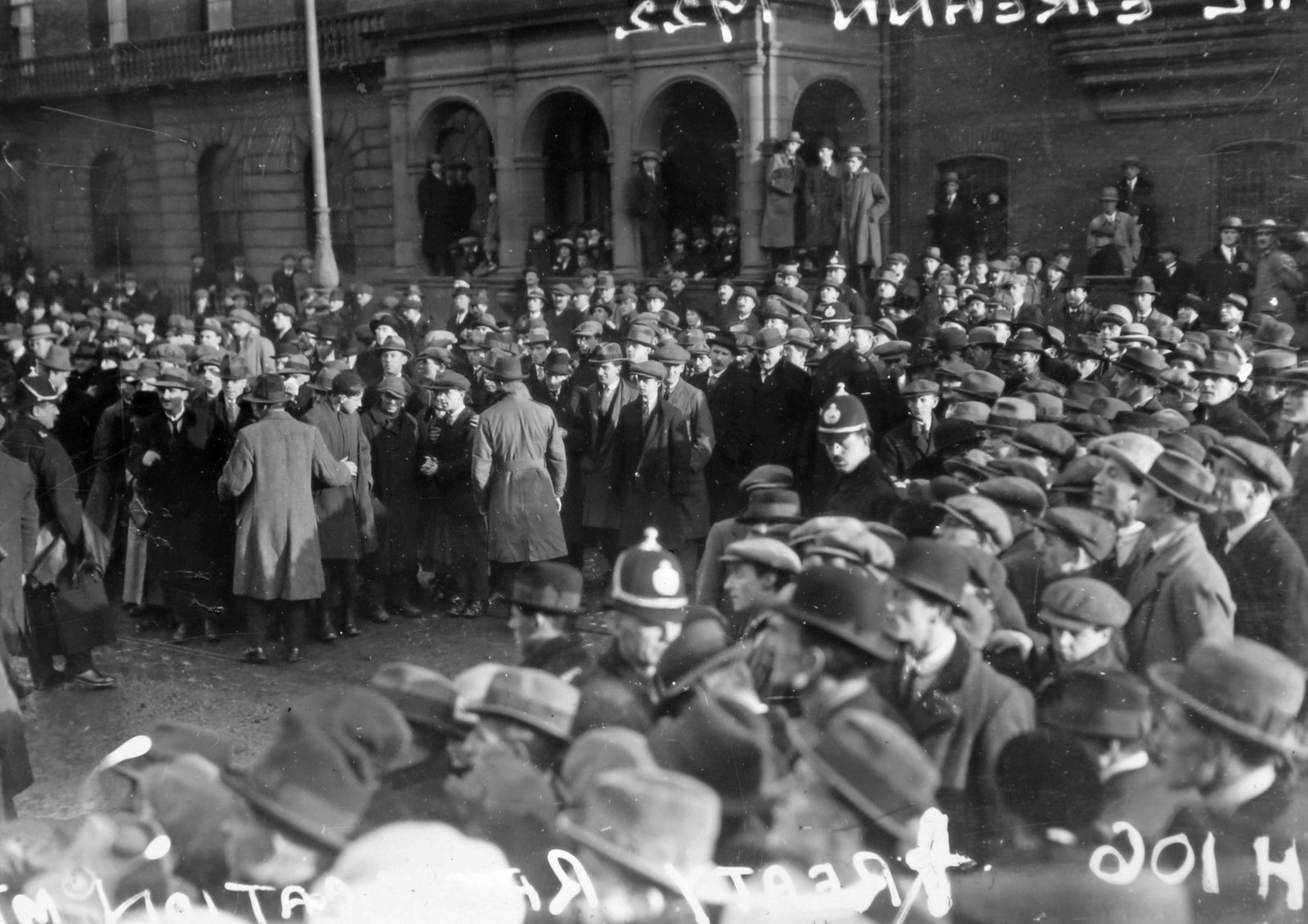Day and night, hundreds of onlookers waited outside the building for news of the debate. Credit: Getty Images