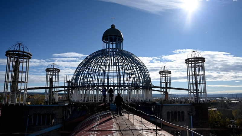 The dome of the 'cathedral' remains unfinished