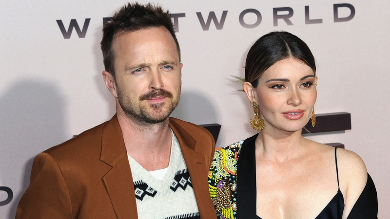 Aaron Paul and Lauren Parsekian