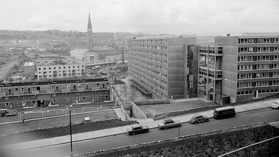 The Bogside in Derry city, 1969.