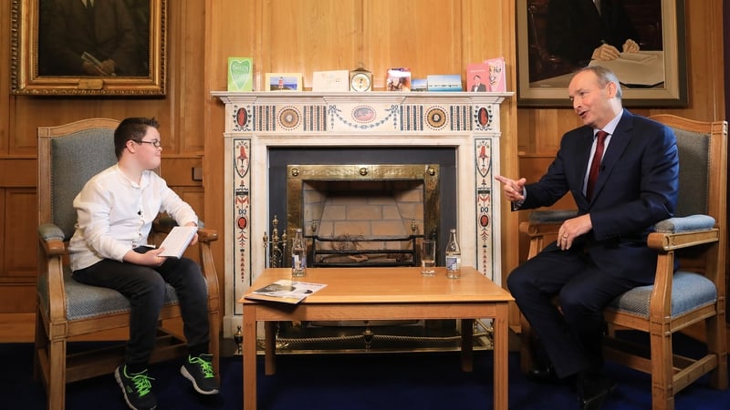 Toy Show star Paudie interviews An Taoiseach Micheál Martin