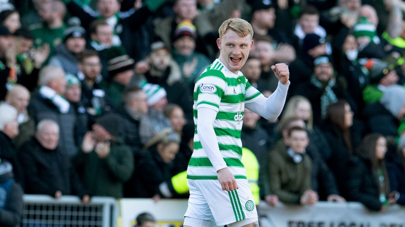 Liam Scales was just a matter of minutes into his league debut when he found the net