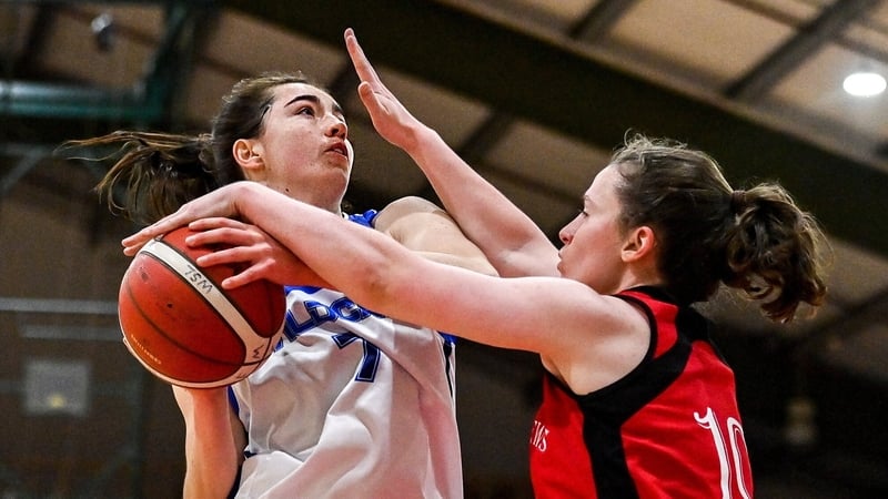 Kate Hickey of WIT Waterford Wildcats in action against Aisling McCann of Fr Mathews