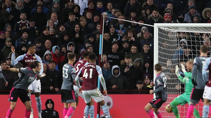 Ezri Konsa scored at the back post as Leicester's struggles at set-pieces proved costly again