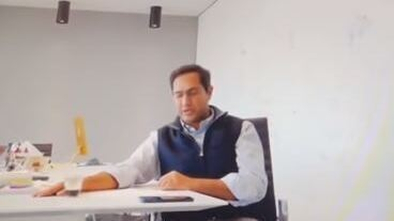 Vishal Garg told the staff on the Zoom call that they were losing their jobs (Pic: Power of Banana/YouTube)