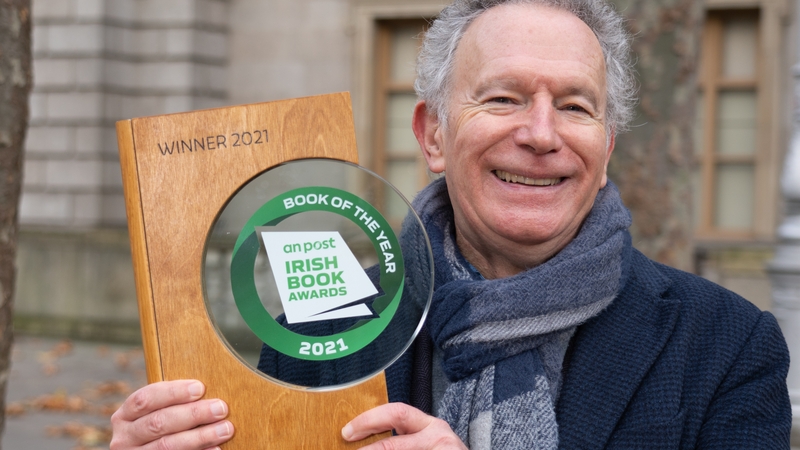 Polemicist, literary editor, journalist and drama critic Fintan O'Toole, with his An Post Irish Book of the Year award