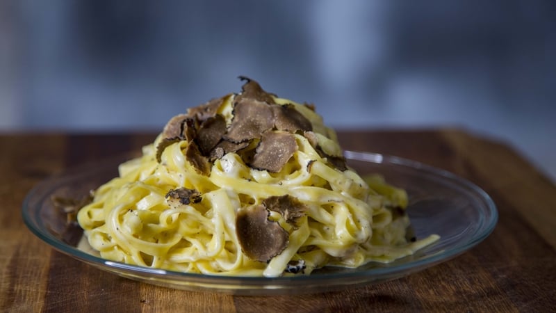 Massimiliano's black truffle tagliolini.