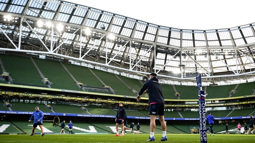 The Leinster squad trained at the Aviva Stadium on Friday afternoon