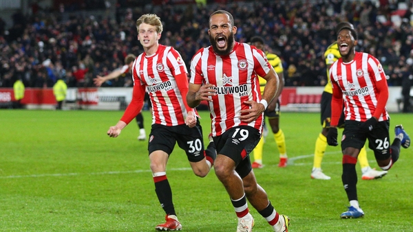 Bryan Mbeumo celebrates his last-gasp winner
