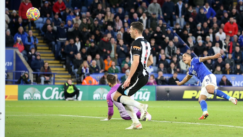 Youri Tielemans scores to make it 3-0