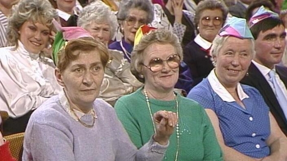 Eilish, Rita and Annie in the 'Late Late Extra' studio (1986)