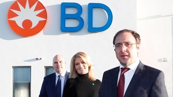 Pádraig FitzGerald, Site Director at BD RCI in Limerick, Mary Buckley, Executive Director of IDA Ireland and Minister of State at the Department of Enterprise Ttade & Employment, Robert Troy
