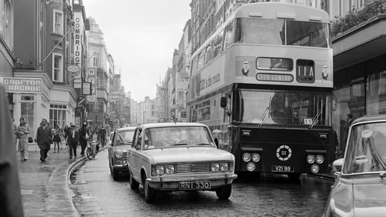 Traffic on Grafton Street in Dublin.