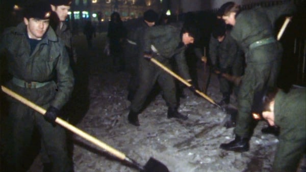 Army snow removal in Dublin, 1982.