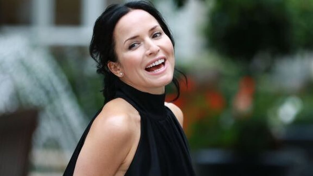 Marty chatting to Andrea Corr