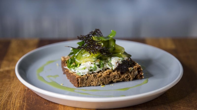 JP McMahon's dressed crab on brown bread