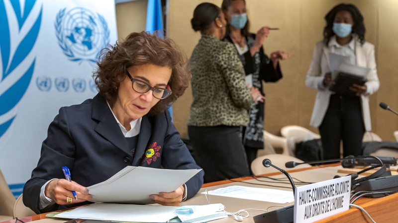 United Nations Deputy High Commissioner for Human Rights Nada Al-Nashif during today's meeting