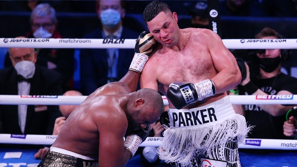 Parker and Derek Chisora exchange punches