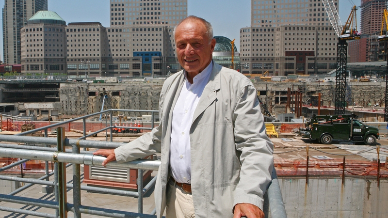 Richard Rogers at the World Trade Center construction site in 2007