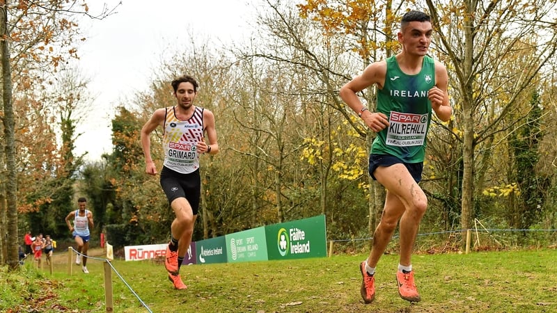 Keelan Kilrehill competing at the European Cross-Country Championships