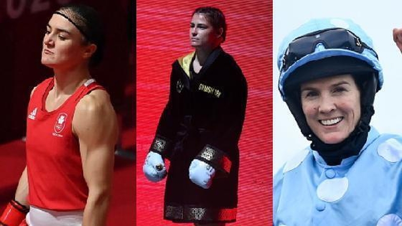 From left: Kellie Harrington, Katie Taylor and Rachael Blackmore