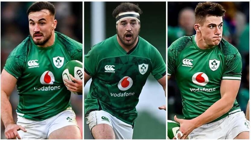 Man in the middle - Rob Herring with Ireland rivals Ronán Kelleher (l) and Dan Sheehan