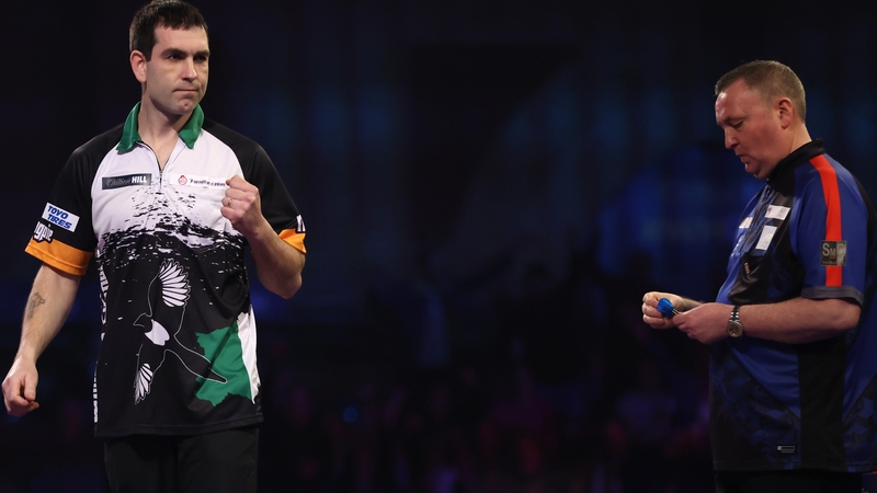 Willie O'Connor (l) averaged 90.74 and was 69.23% on the doubles