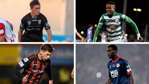 Clockwise from top left: Evan Caffrey, Aidomo Emakhu ,James Abankwah and Jamie Mullins