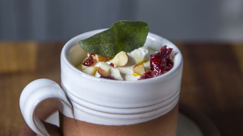 Paul's goats cheese and cranberry pots: Today