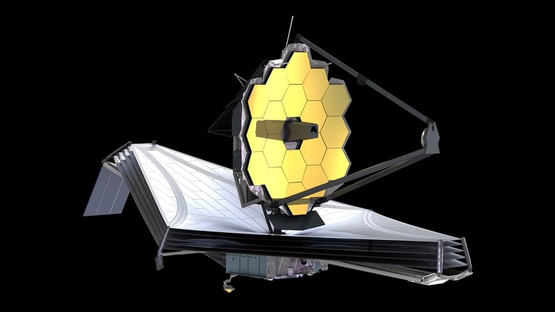The James Webb Space Telescope is about 100 times more sensitive than Hubble