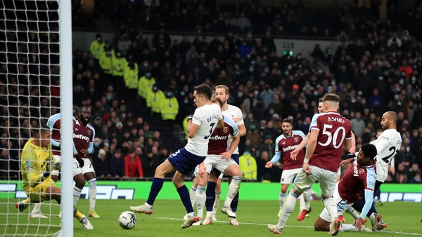 Lucas Moura prodded home Spurs' second
