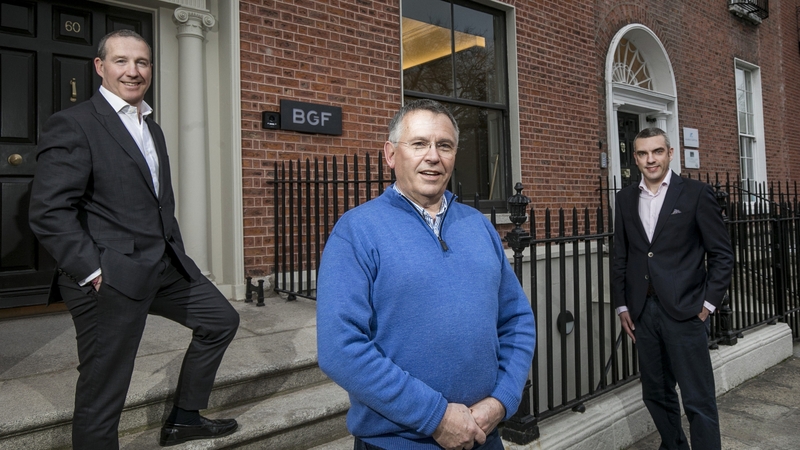 Paul Lynch, incoming Chairman of Aubren, Aubrey Nuzum, founder and CEO of Aubren and Joe Higgins of BGF