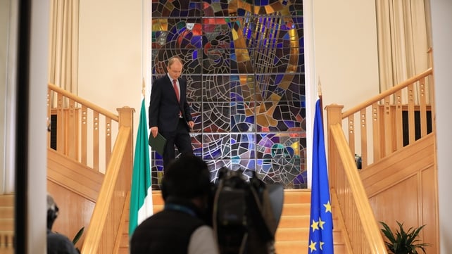 23 February: Taoiseach Micheál Martin prepares to announce the extension of Level 5 Covid-19 restrictions until 5 April (Photo: Julien Behal Photography / RollingNews.ie)