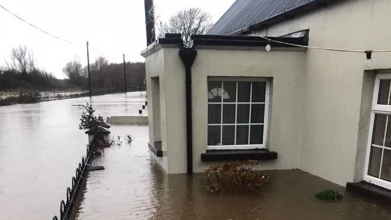 A flooded house in Bridgetown Co Wexford (pic: Louise Power)